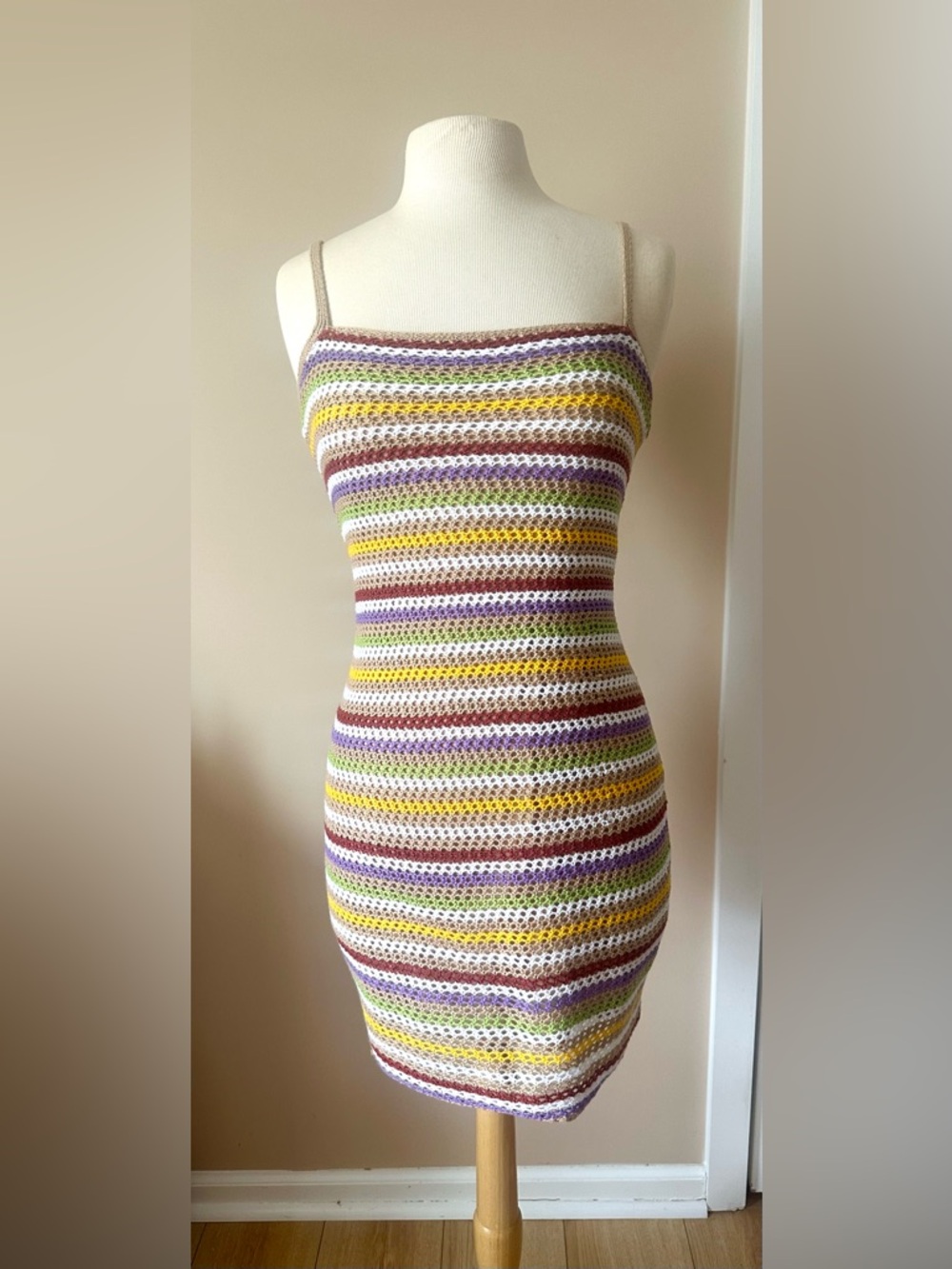 Striped Crochet Dress